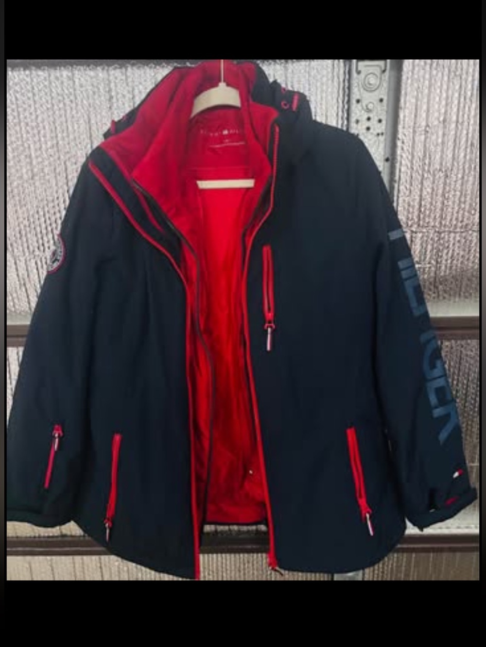 Tommy Hilfiger 3 in 1 Performance Jacket Navy with Red Interior
